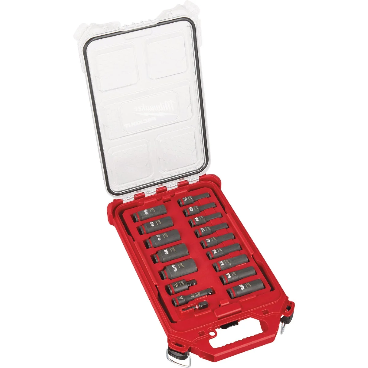 Optimized Milwaukee SHOCKWAVE Standard 3 8 In. Drive 6-Point Deep Impact Driver Set with PACKOUT Organizer 17-Piece Luxury
