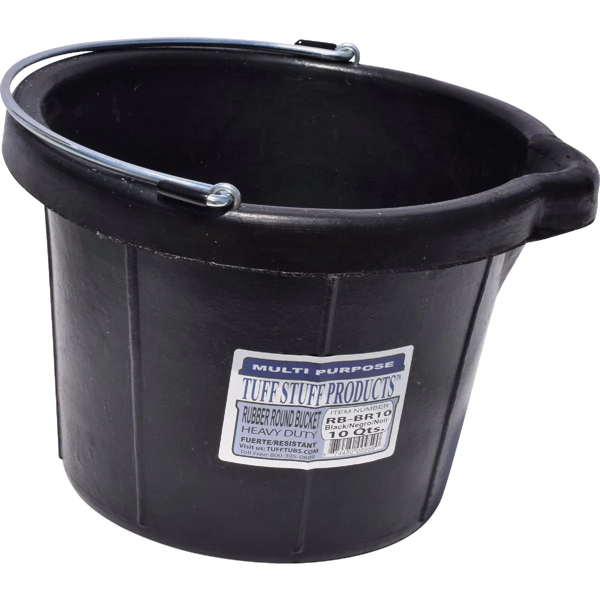 Outstanding Tuff Stuff 10 Qt. Rubber Round Bucket Breathable