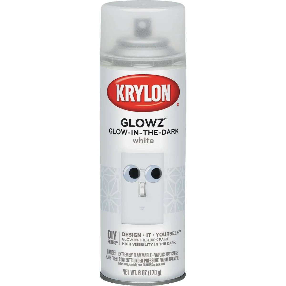 User-Friendly Krylon Glowz 6 Oz. White Glow-In-The-Dark Spray Paint Powerful