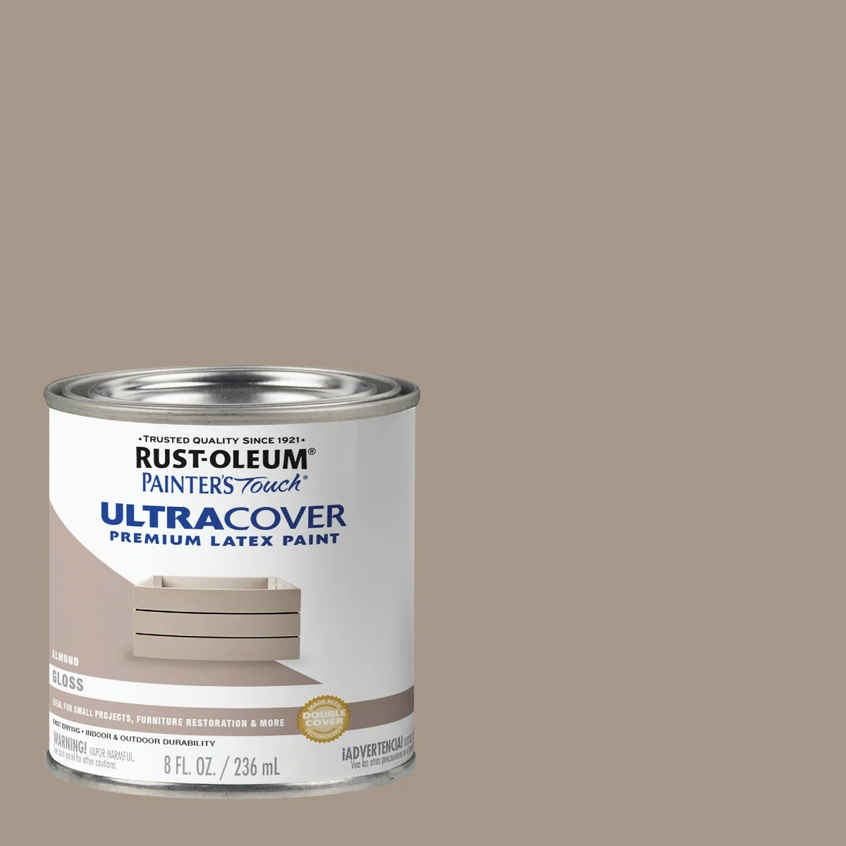 Easy-to-Use Rust-Oleum Painter’s Touch 2X Ultra Cover Gloss Premium Latex Paint Almond 1 2 Pt. Selected