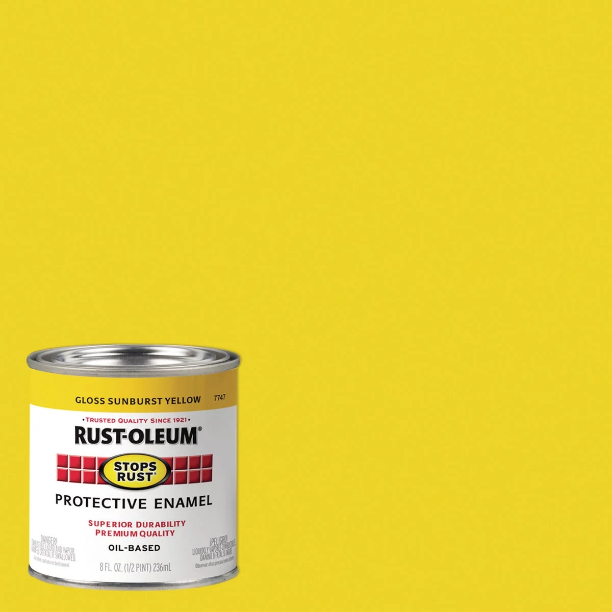 Soft Rust-Oleum Stops Rust Gloss Rust Control Enamel Paint Sunburst Yellow 1 2 Pt. User-Friendly