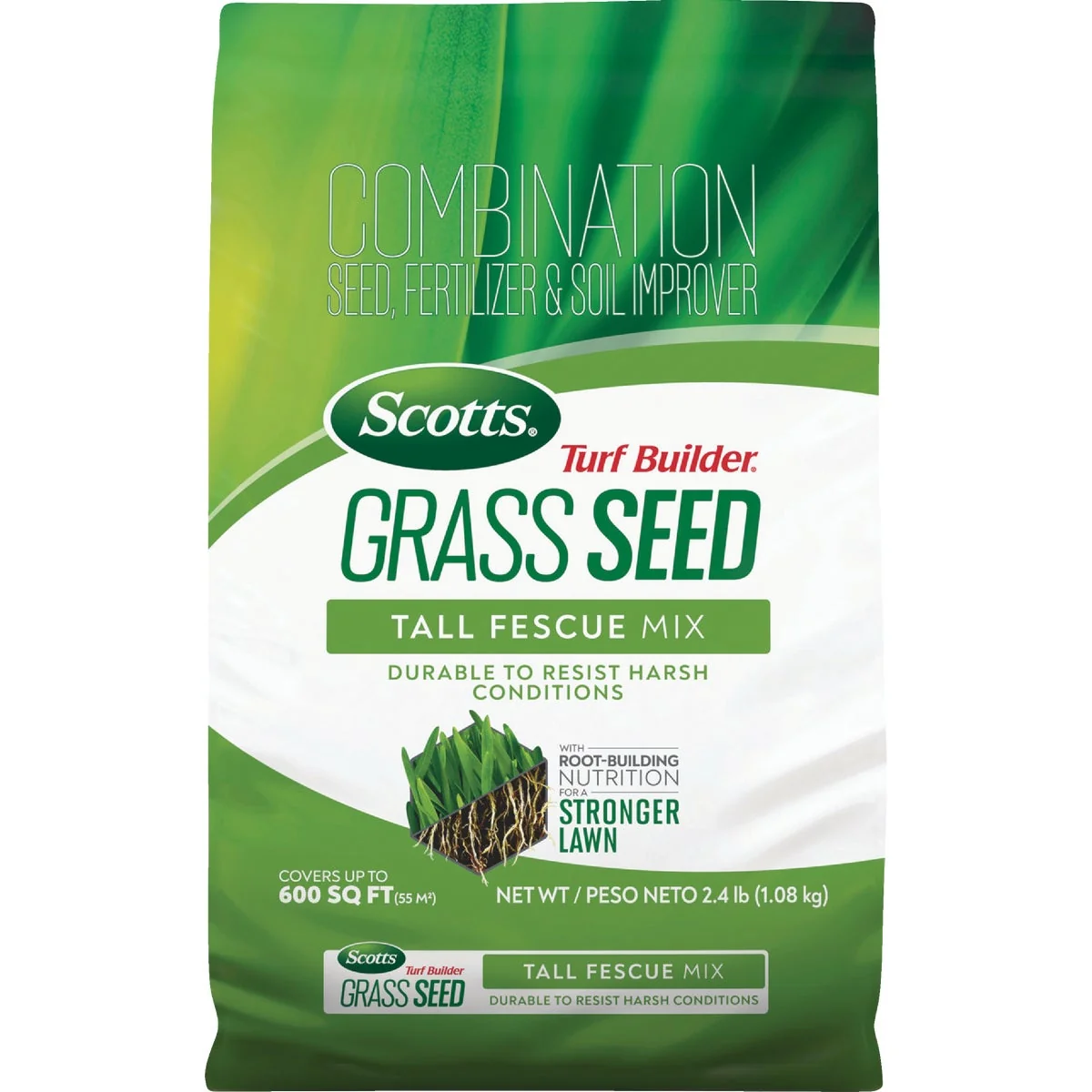 Reliable Scotts Turf Builder 2.4 Lb. 200 Sq. Ft. Tall Fescue Mix Grass Seed Fertilizer and Soil Improver Combination Stylish
