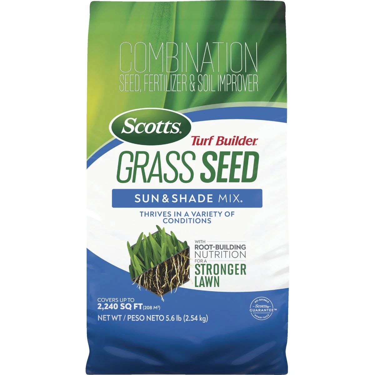 Trusted Scotts Turf Builder 5.6 Lb. 465 Sq. Ft. Sun Shade Mix Grass Seed Fertilizer and Soil Improver Combination Secure