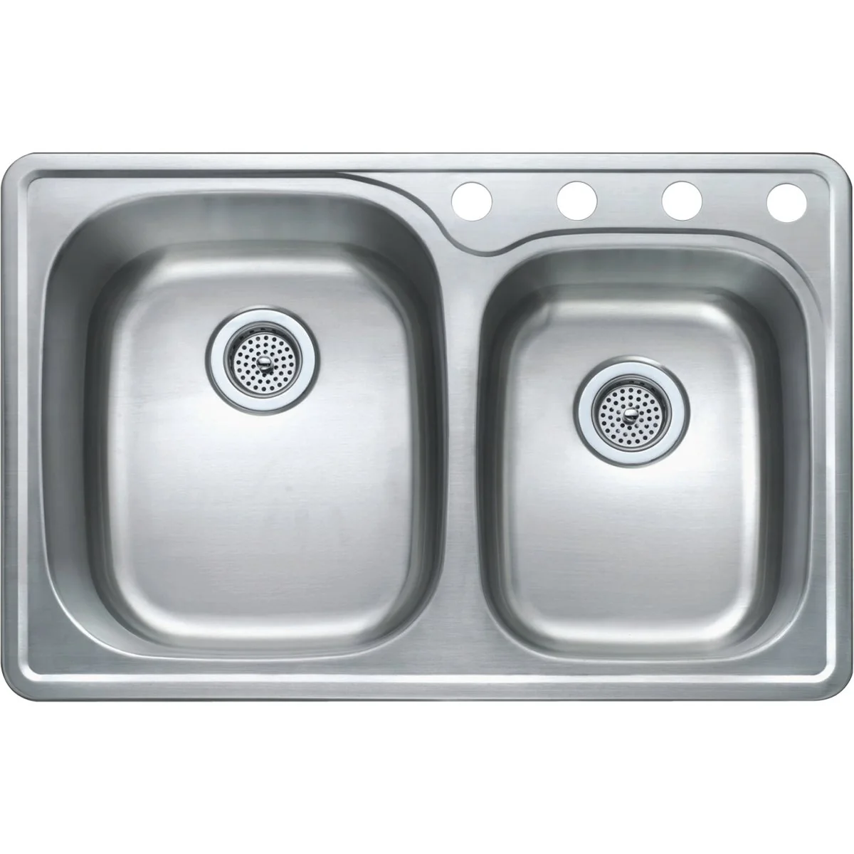 Specialty CMI 33 In. x 22 In. x 9 In. 60 40 Double Bowl Stainless Steel Sink Optimized
