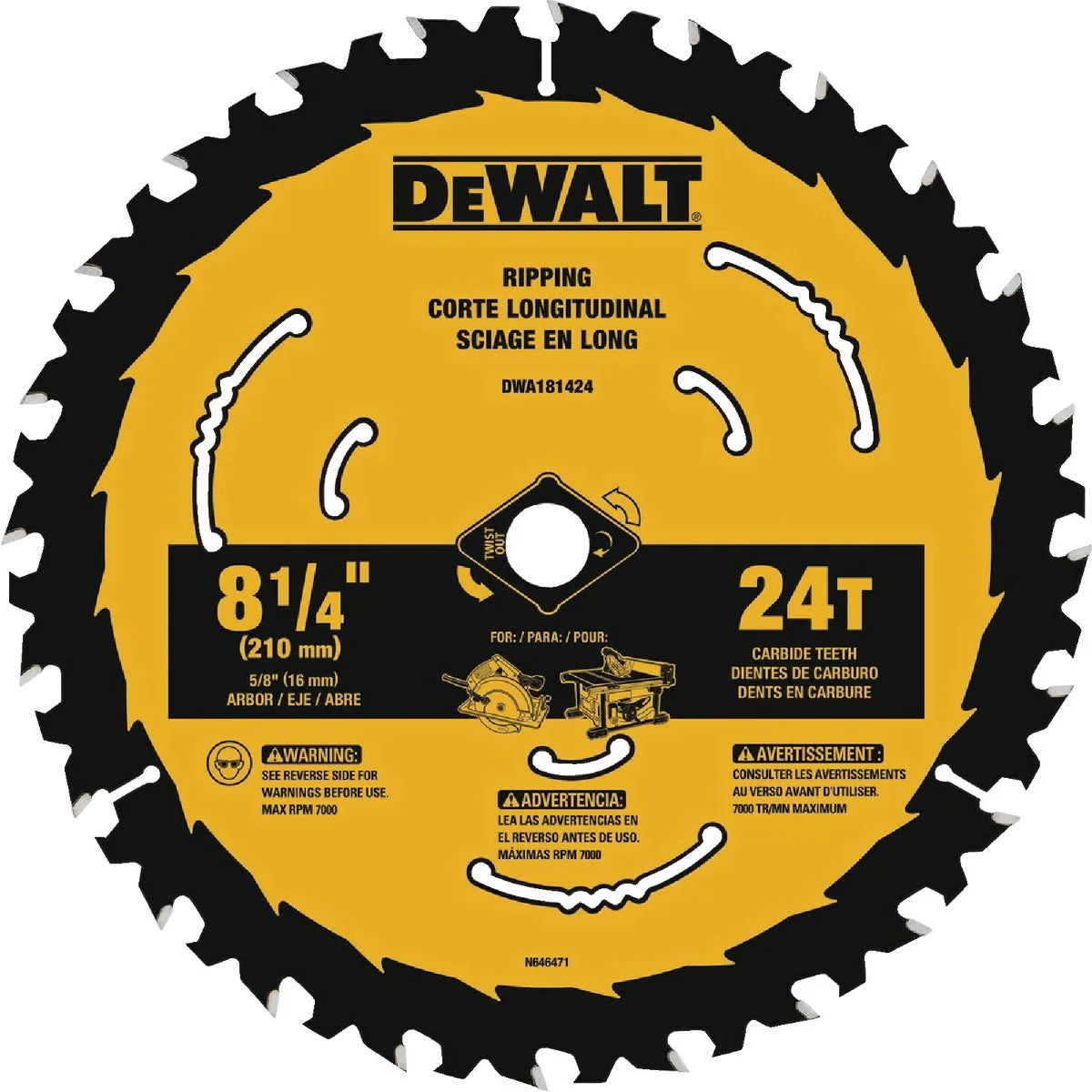 Casual DEWALT 8-1 4 In. 24-Tooth Framing Ripping Blister Circular Saw Blade Contemporary