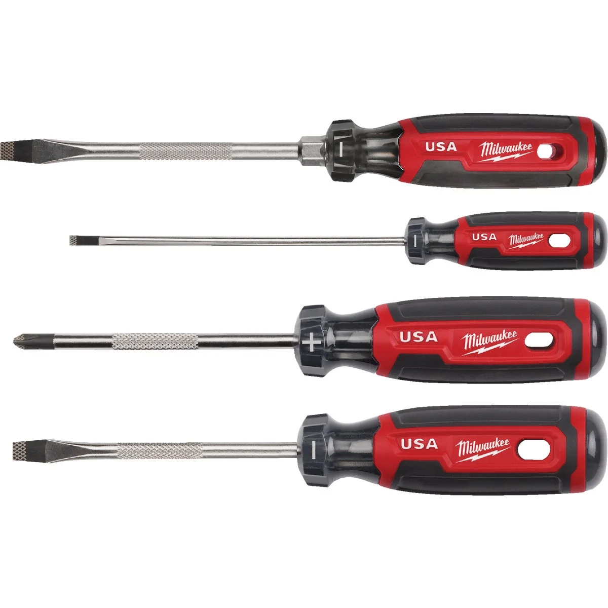 High-Grade Milwaukee Cushion Grip Screwdriver Set 4-Piece Top-Quality