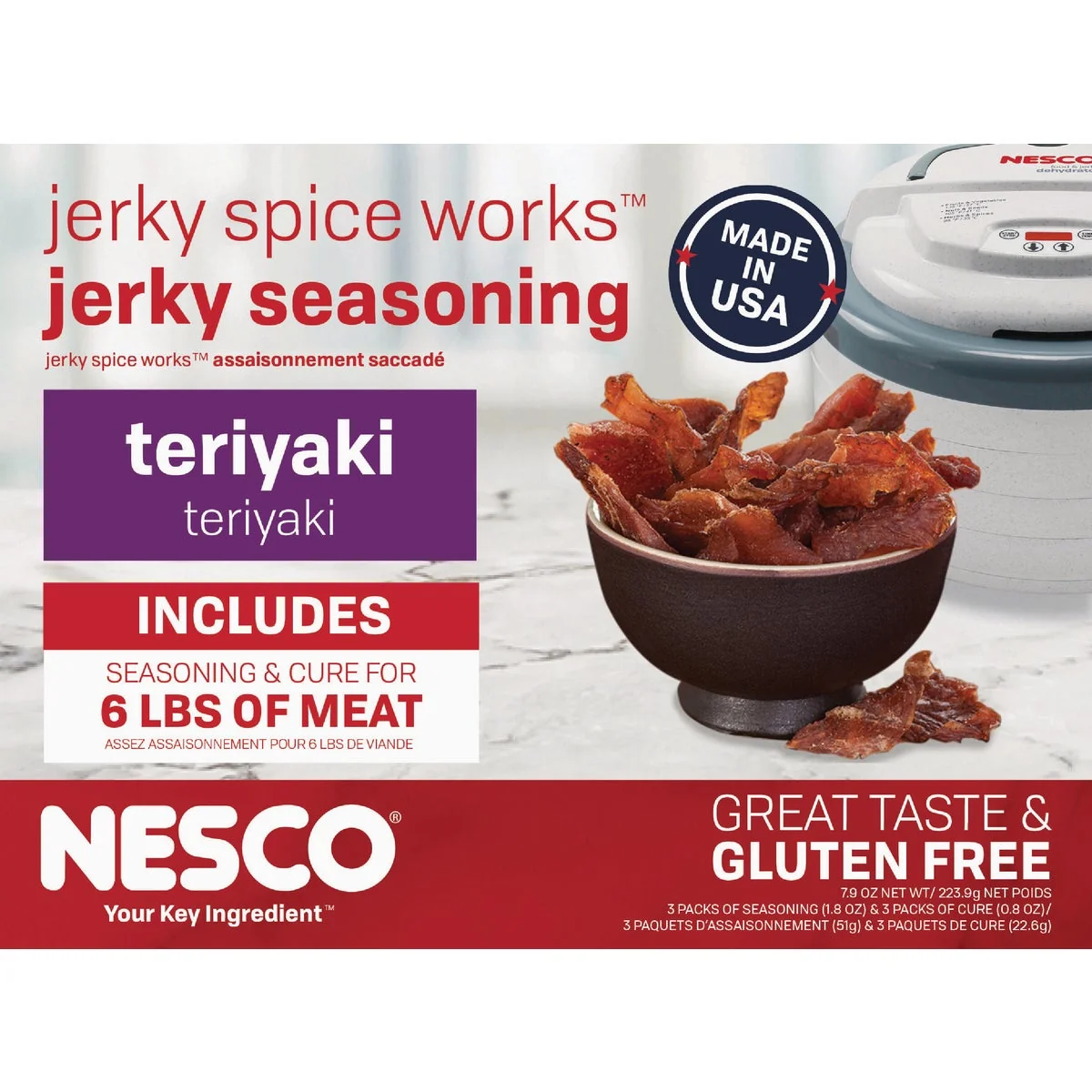 Green Nesco Teriyaki Jerky Seasoning 6 Lb. Yield Minimalist