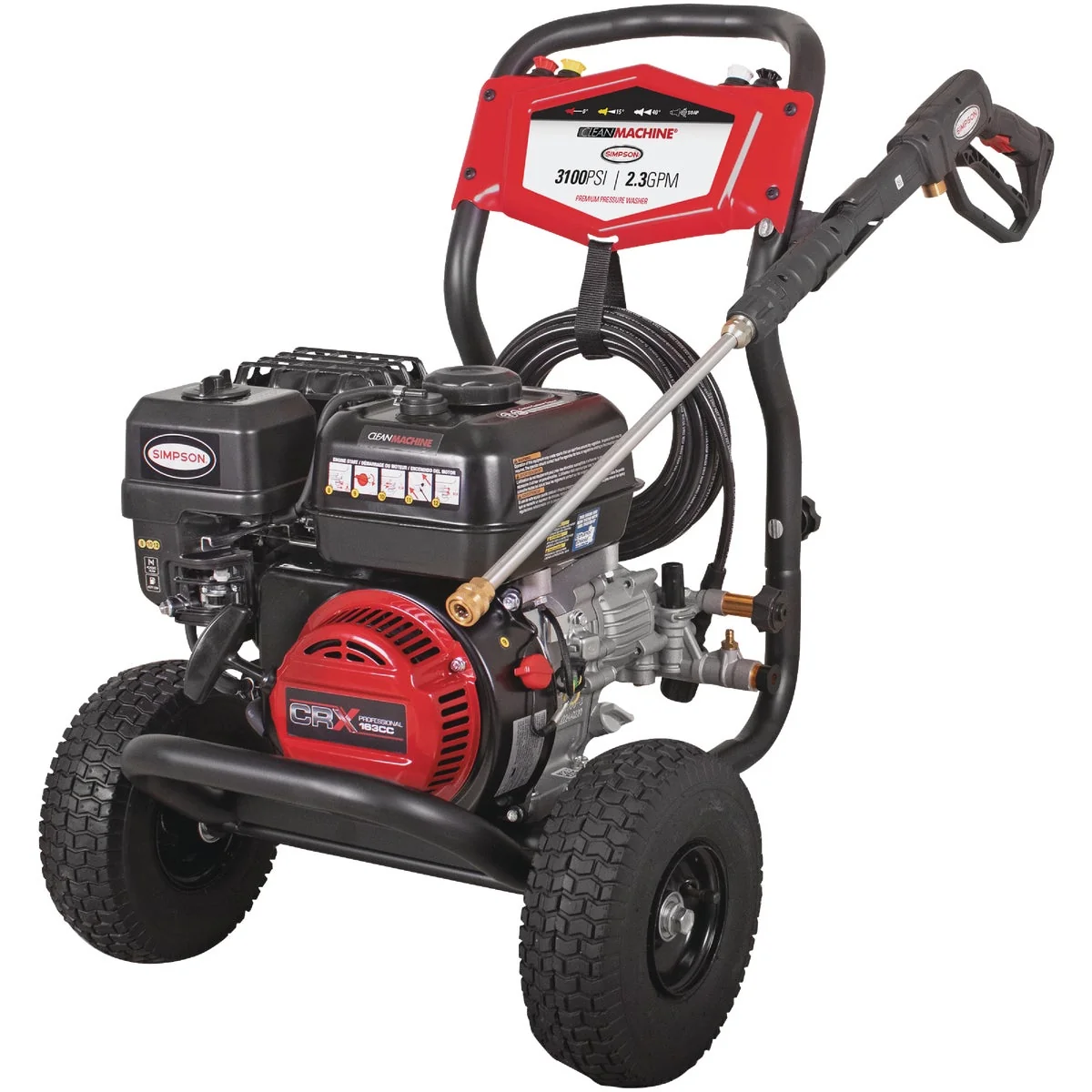 High-Quality Simpson Clean Machine 3100 psi 2.3 GPM Cold Water Gas Pressure Washer Prestigious