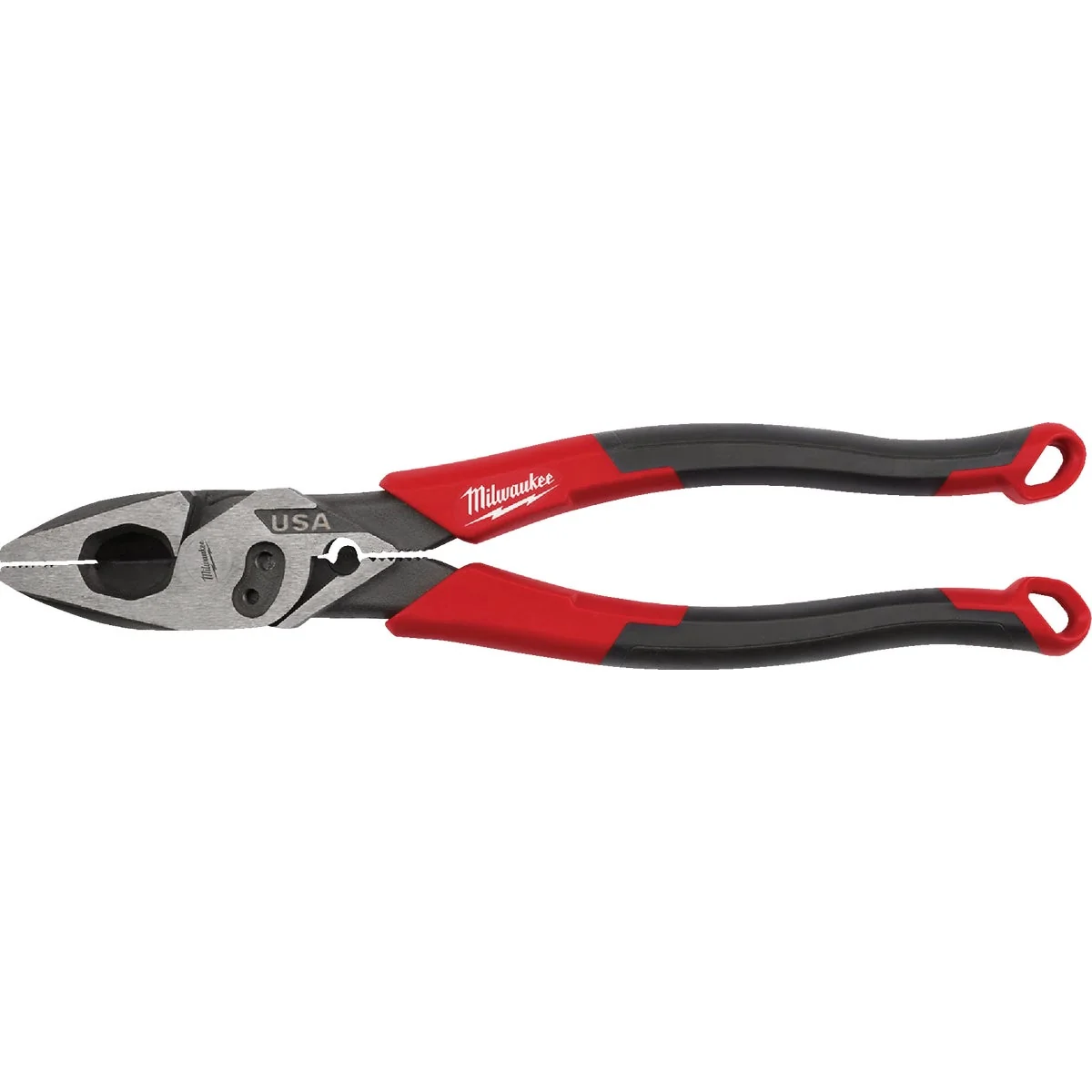 Fashionable Milwaukee 9 In. Comfort Grip Linesman Pliers with Crimper and Bolt Cutter Convenient