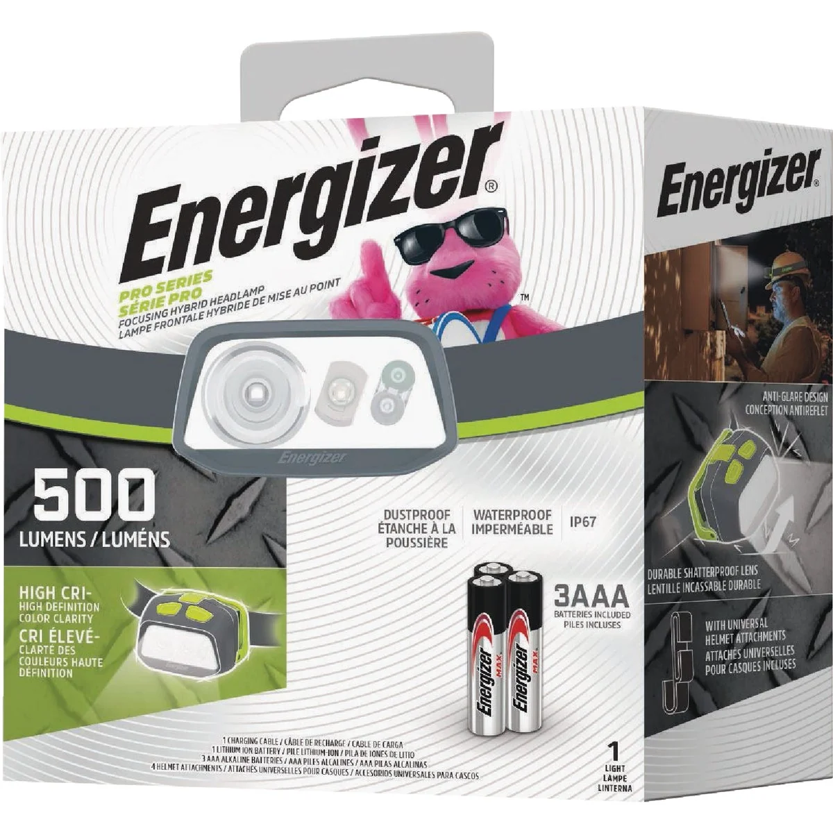 Convenient Energizer Pro Series 500 Lm. LED Hybrid High CRI Headlamp High-Quality
