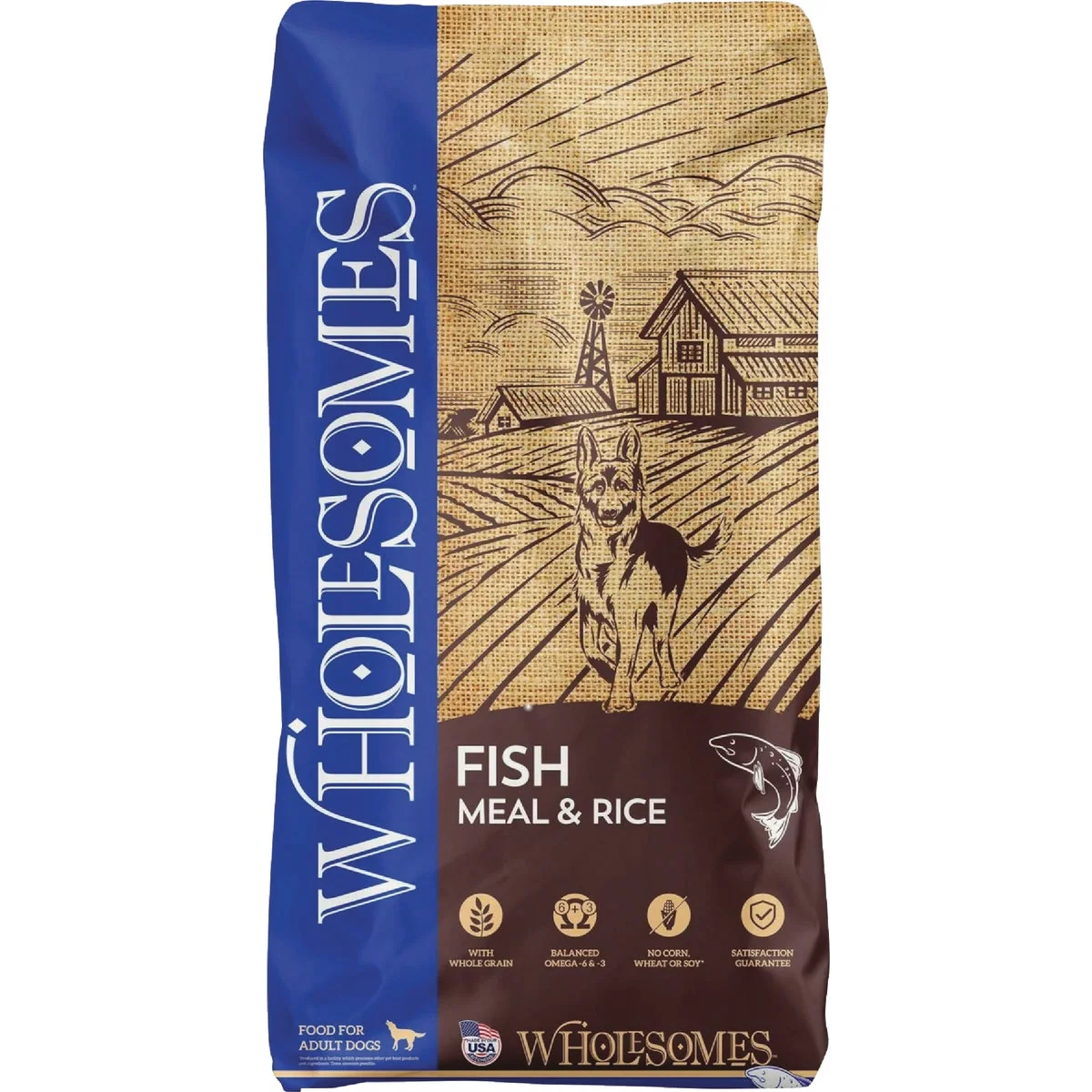 Fine Wholesomes 40 Lb. Fish Meal Rice Dry Dog Food Top-Quality
