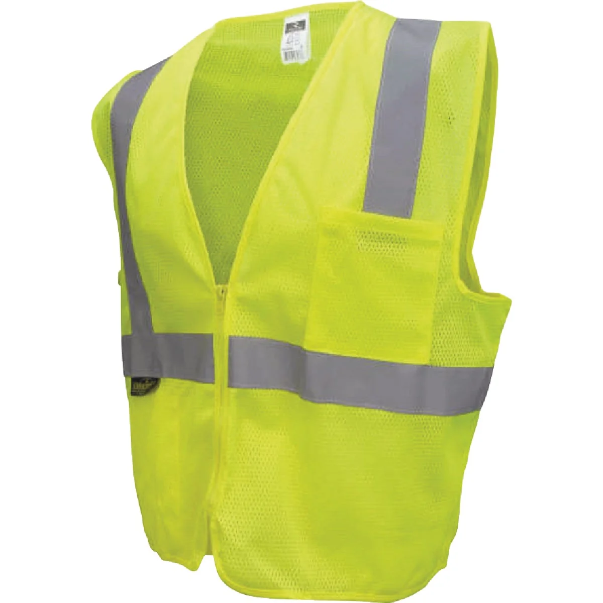Solid Radians RADWEAR SV2Z Economy Type R ANSI Class 2 Hi-Vis Green Mesh Safety Vest with Zipper 2X Original Design