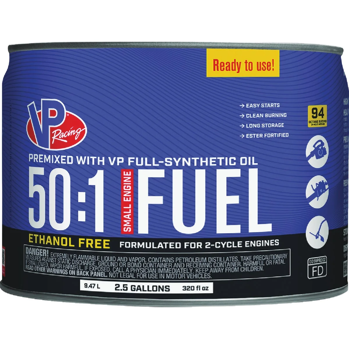 User-Friendly VP Small Engine Fuels 2.5 Gal. 50 1 Ethanol- Gas Oil Pre-Mix Top-Quality