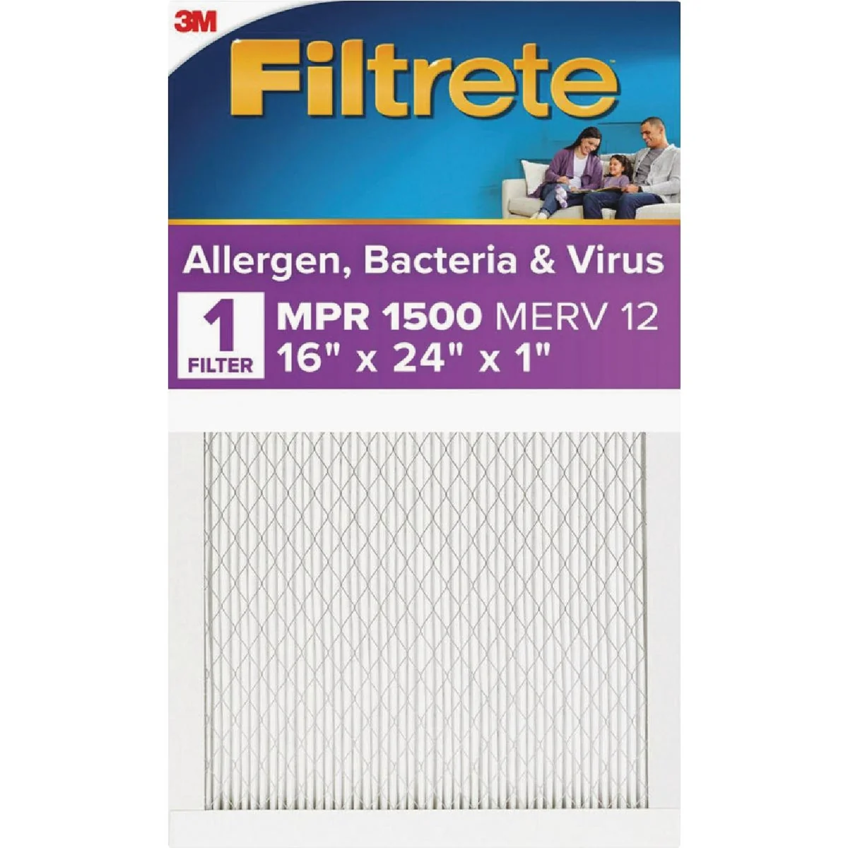 Sophisticated Filtrete High Performance Air Filter 1500 MPR 16 In. x 24 In. x 1 In. Green