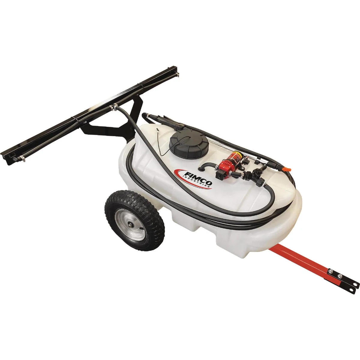Exclusive Fimco 15 Gal. Trailer Sprayer With 2 Nozzle Boom Detailed