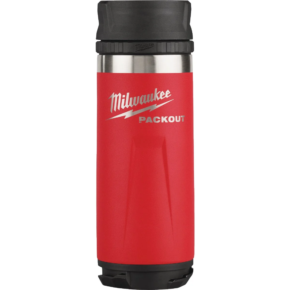 User-Friendly Milwaukee PackOut 18 Oz. Red Insulated Bottle with Sip Lid Organic