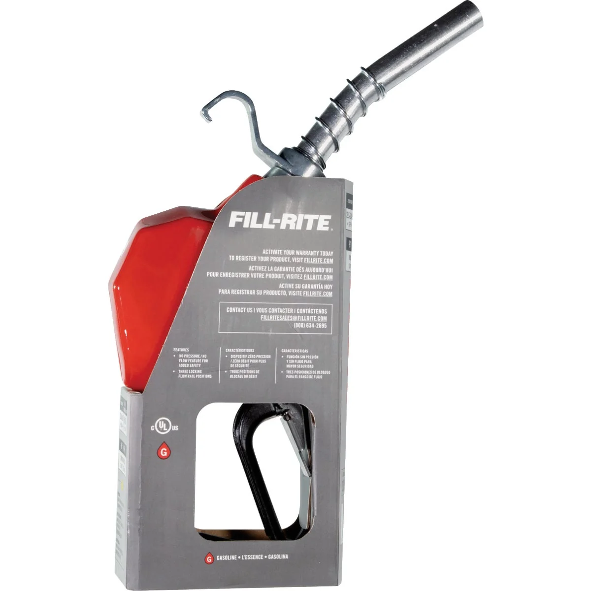 Modern Fill-Rite 3 4 In. Red Automatic Gasoline Spout Nozzle Excellent