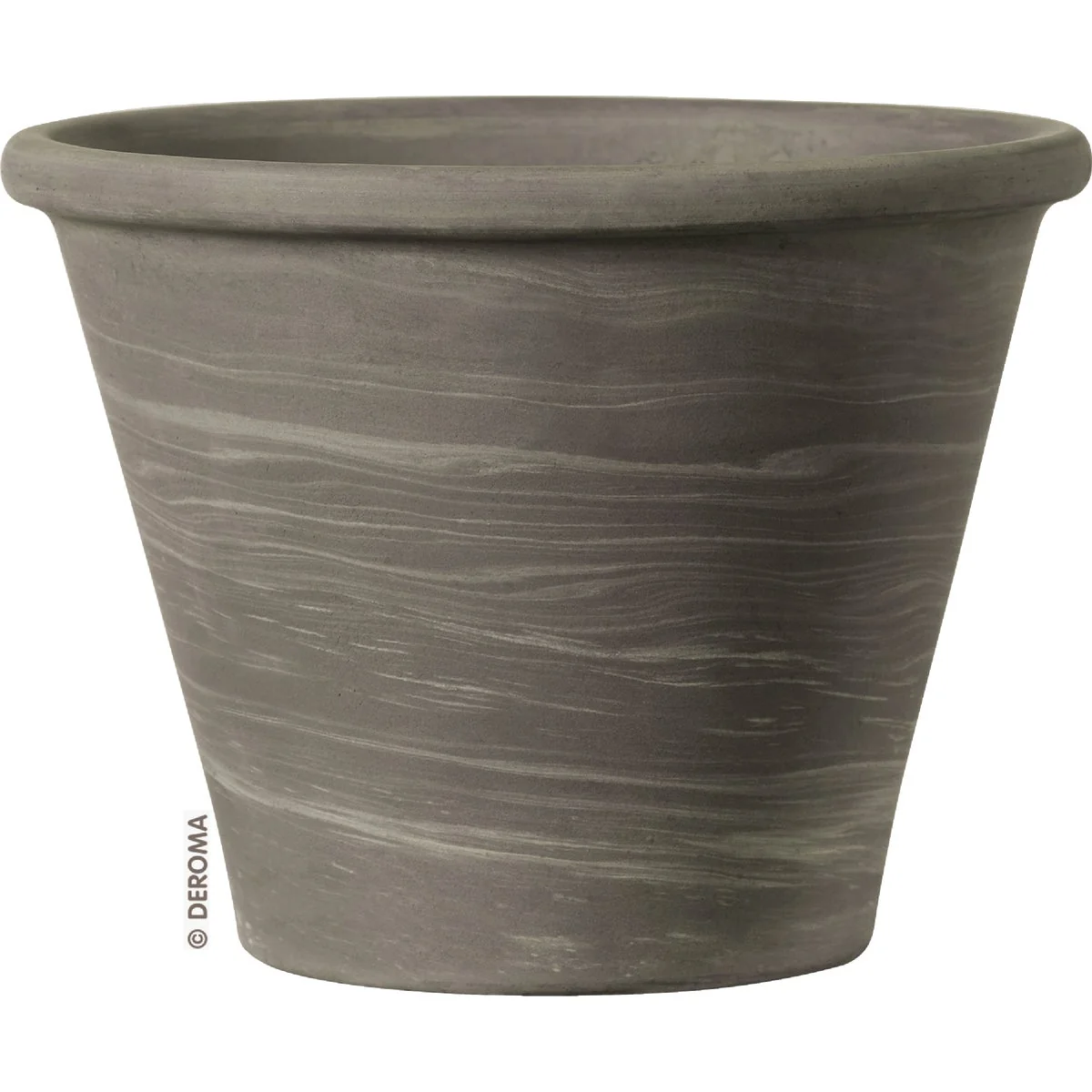Efficient Deroma 8.3 In. Grafite Clay Duo Vasum Planter Top-Quality