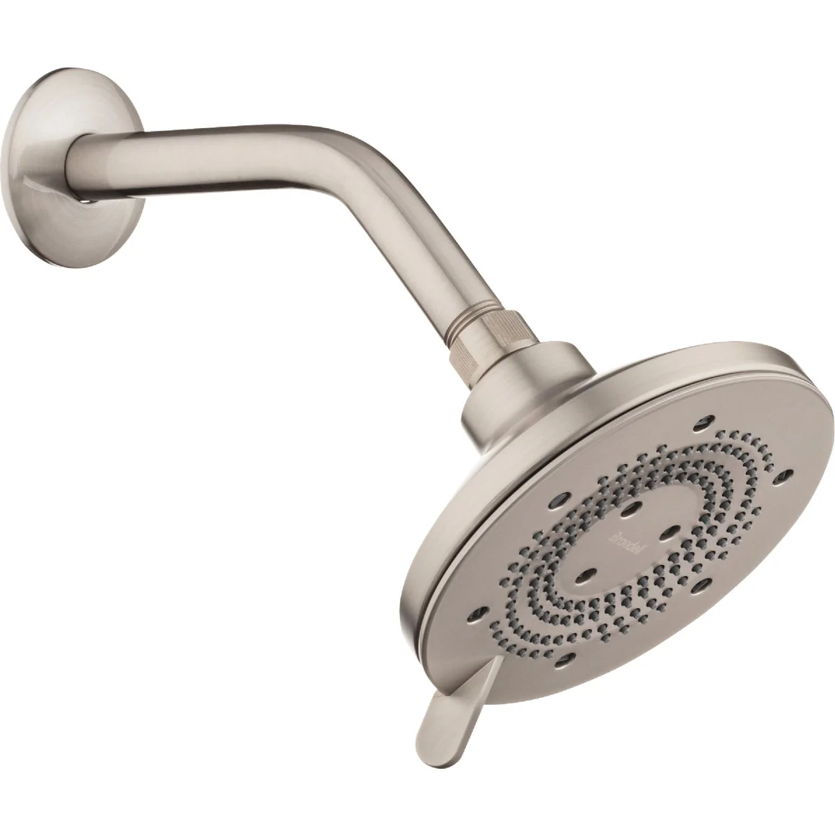Detailed Brondell Nebia Yuba 5-Setting Fixed Showerhead Brushed Nickel Green