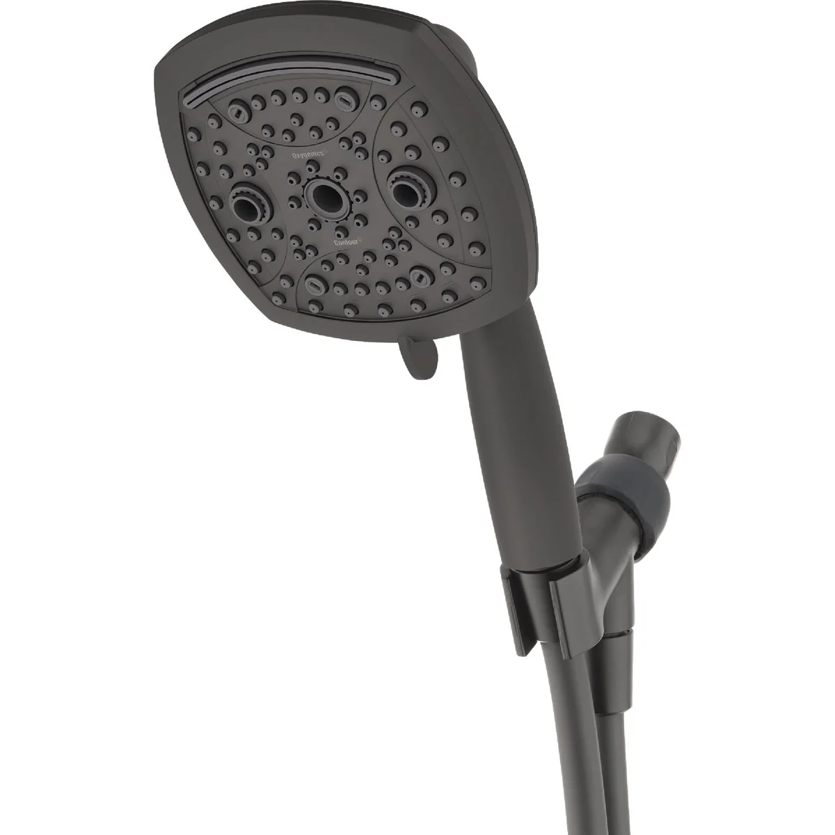 Natural Oxygenics Contour 9-Spray 1.8 GPM Handheld Showerhead Matte Black Premium
