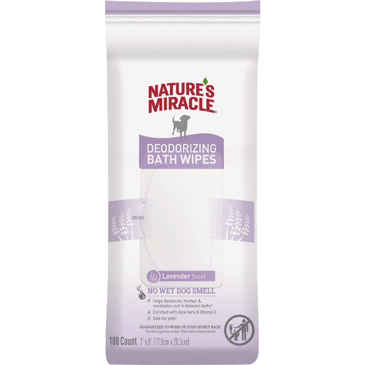 Trusted Nature’s Lavender Scent Deopdorizing Dog Bath Wipes 100-Pack Carefully Designed