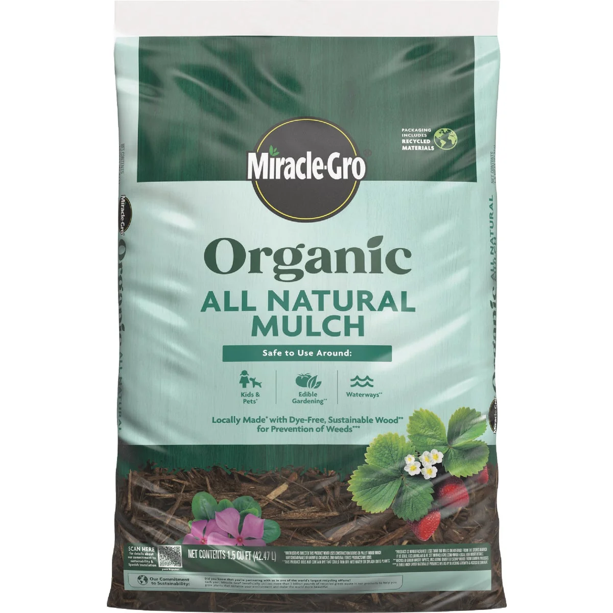 Functional -Gro 1.5 Cu. Ft. Organic All Natural Mulch Sustainable