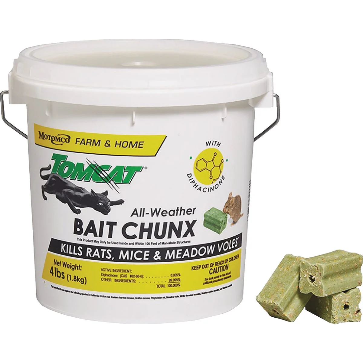 Functional Tomcat 4 Lb. All-Weather Rats Mice Meadow Voles Bait Chunx Powerful