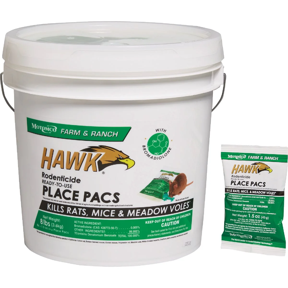 Superior Hawk 8 Lb. Rats Mice Meadow Voles Place Pacs Optimized