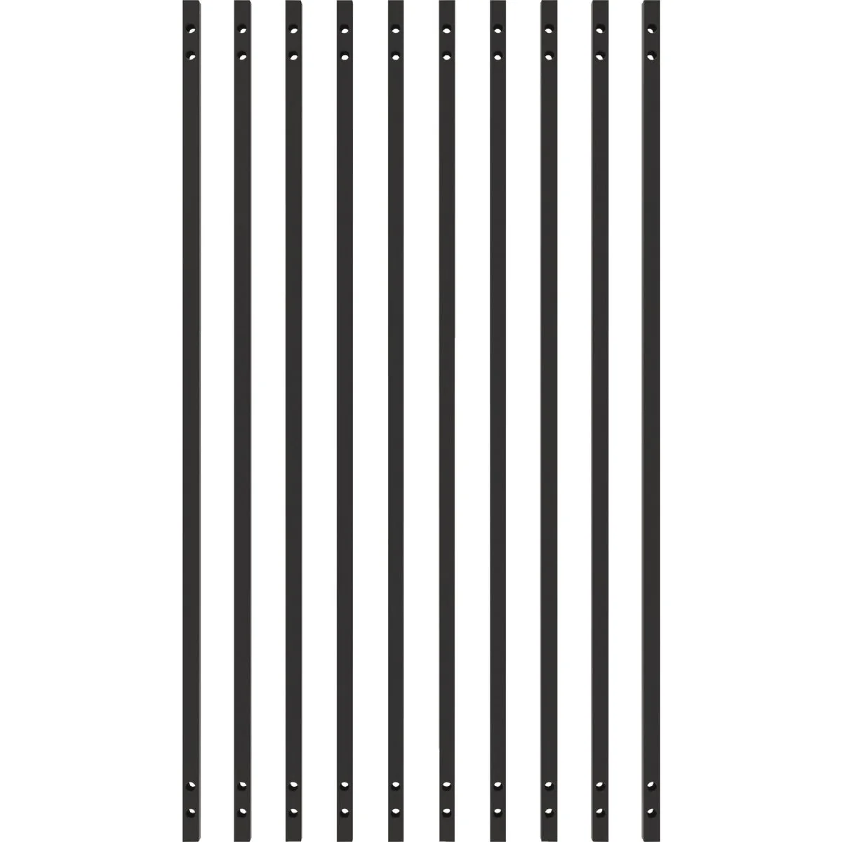 Smart Fortress Building Products 31 In. x 5 8 In. Black Sand Steel Square Railing Baluster 10-Pack Contemporary