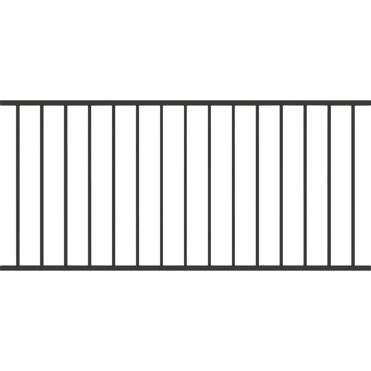 Secure Fortress Building Products Fe26 34 In. H x 6 Ft. L Black Sand Steel Railing User-Friendly