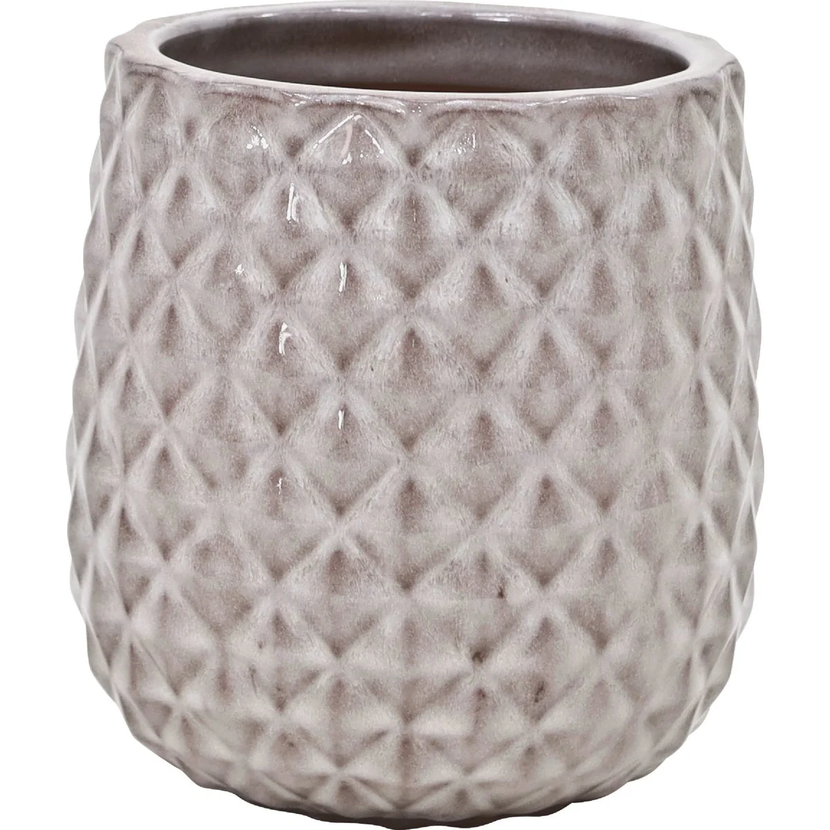 Professional Deroma Rosemount 4.9 In. Dia. White Ceramic High Gloss Planter Smart