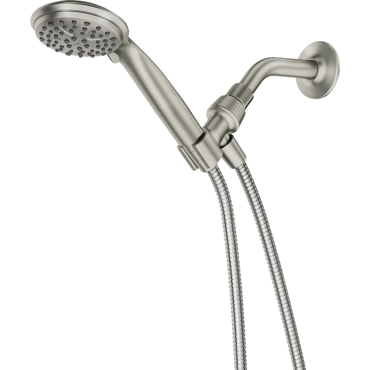Elegant Moen Spot Resistant Brushed Nickel 6-Function 4 In. Dia. Spray Head Handheld Shower High-Performance