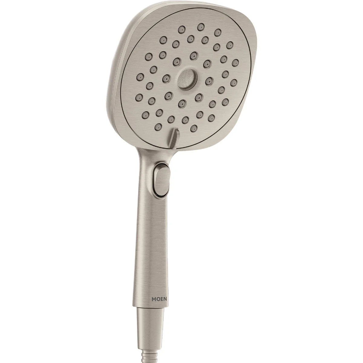 Exclusive Moen Spot Resistant Brushed Nickel 6 In. Dia. Spray Head Handheld Shower Soft