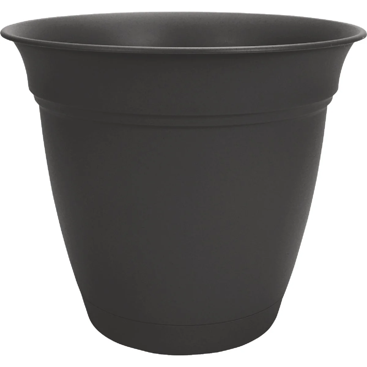 Fast HC Companies Eclipse 10 In. Black Planter with Saucer Carefully Designed