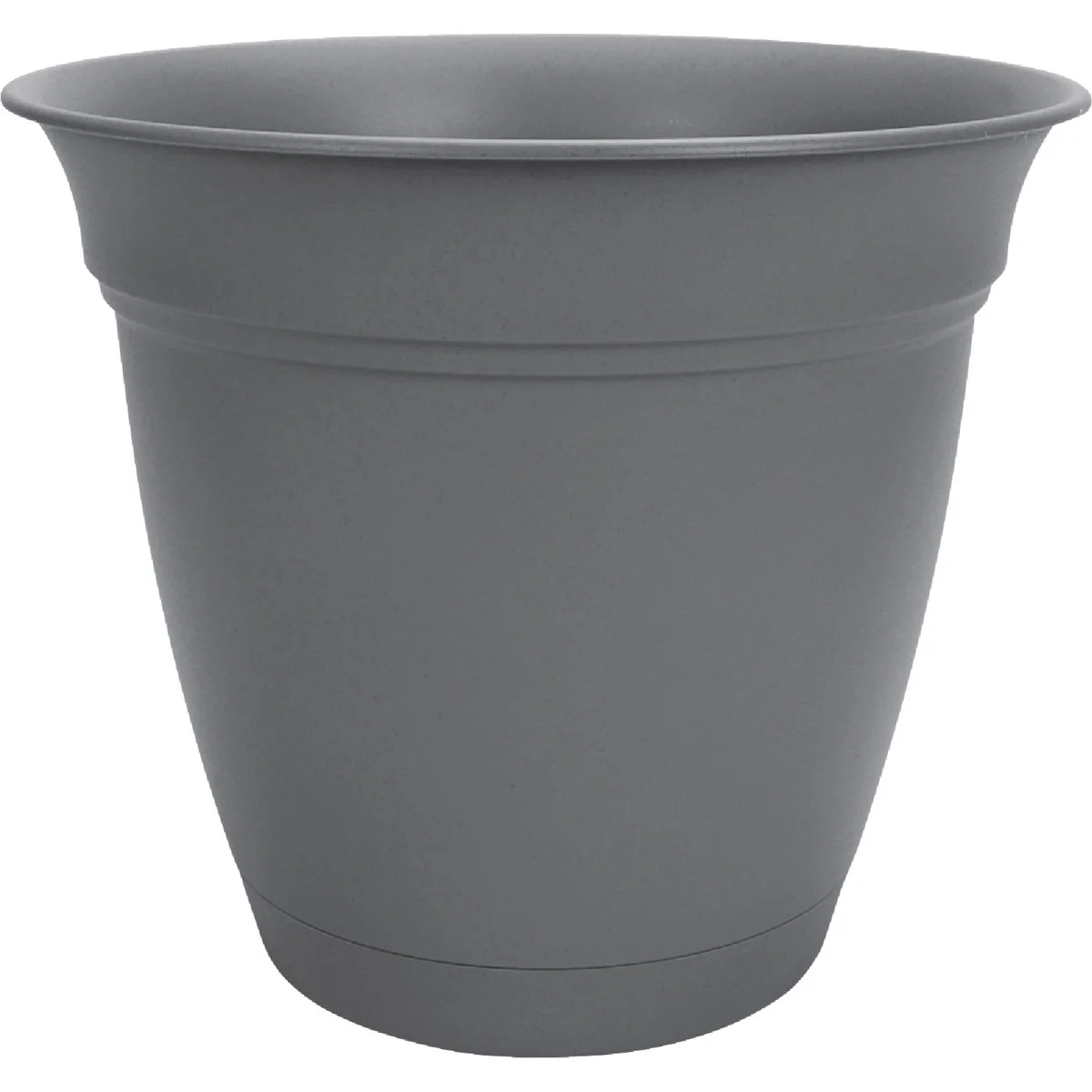Lightweight HC Companies Eclipse 12 In. Warm Gray Planter with Saucer Durable