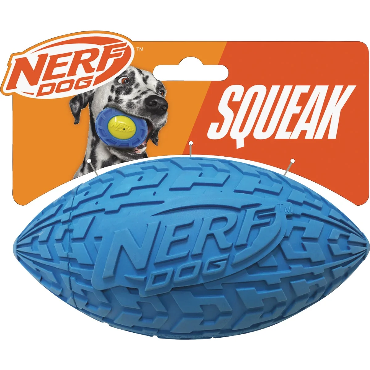 Powerful Nerf Dog 6 In. Rubber Tire Squeak Football Superior