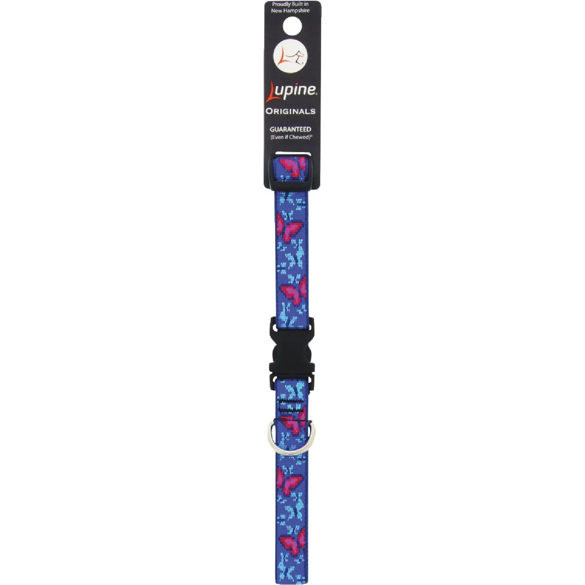 Official Lupine 3 4 In. Social Butterfly 13 to 22 In. Adjustable Collar Artisan