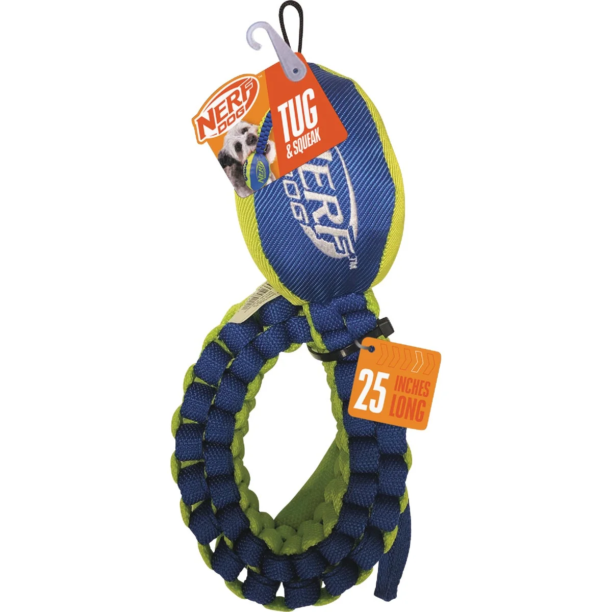 Trusted Nerf Dog 25 In. Nylon Squeak Vortex Chain Tug Elite