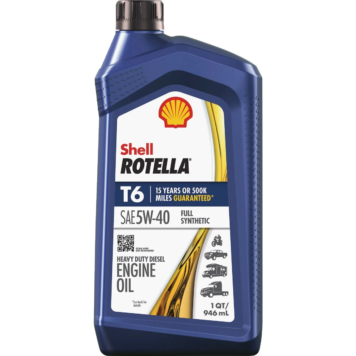Next-Generation Rotella T6 5W40 Oil 1 Qt. Superior