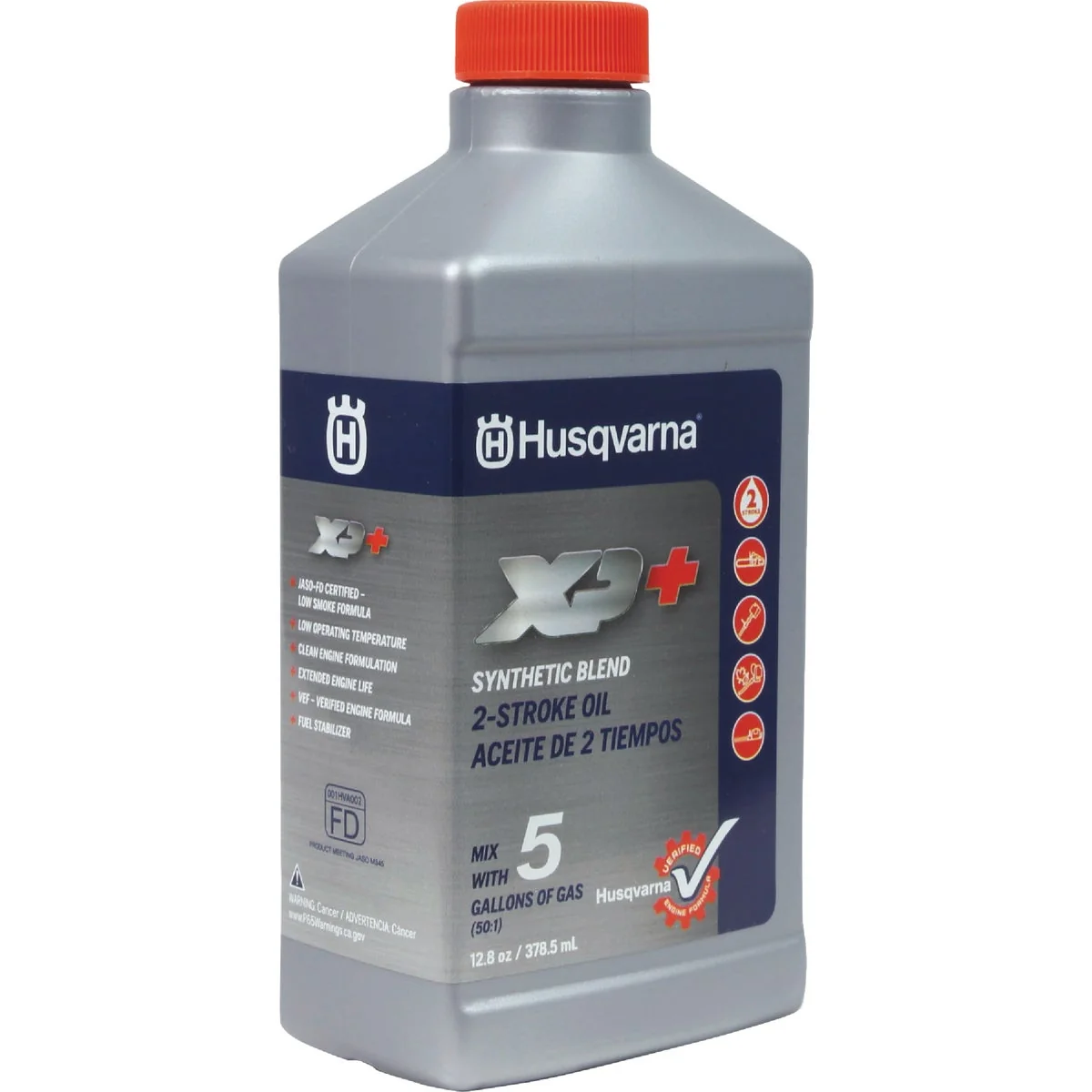 Effective Husqvarna XP 12.8 Oz. 2-Stroke Synthetic Blend Engine Oil with Fuel Stabilizer Expertly Made