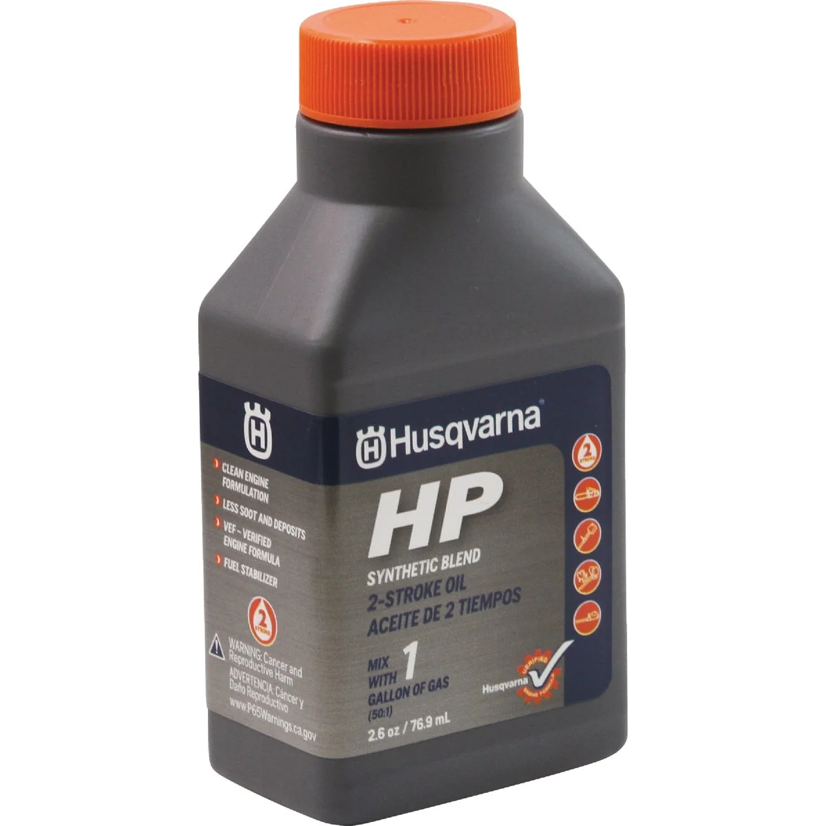 Next-Generation Husqvarna XP 2.6 Oz. 2-Stroke Synthetic Blend Engine Oil with Fuel Stabilizer Breathable