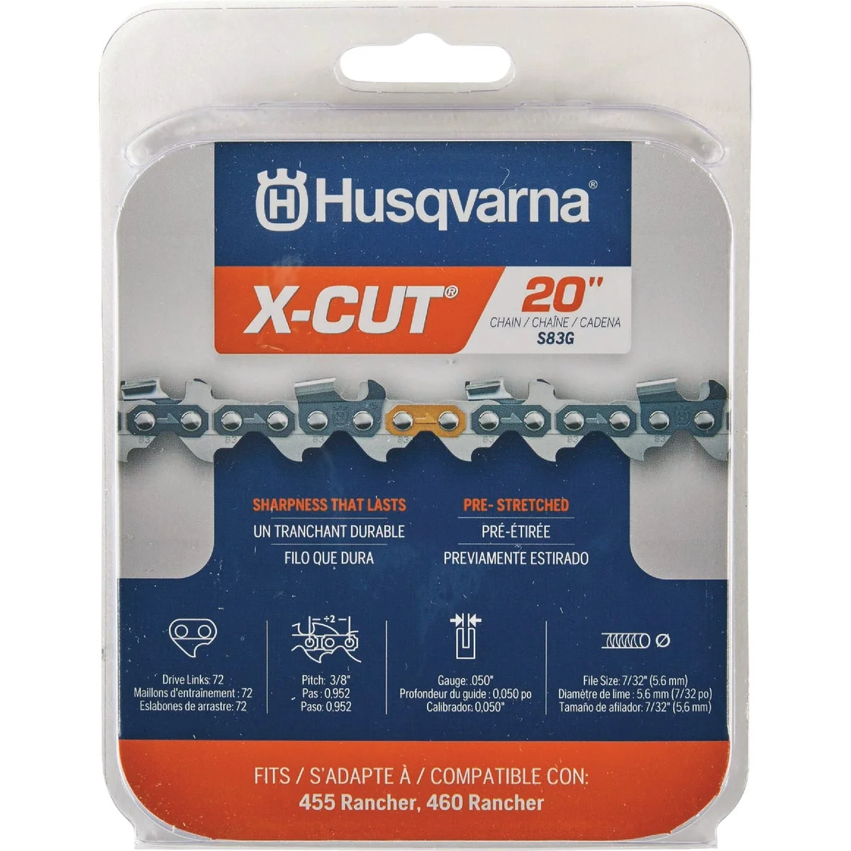 Exclusive Husqvarna X-Cut 20 In. Pixel Chain Semi-Chisel CS Trendy