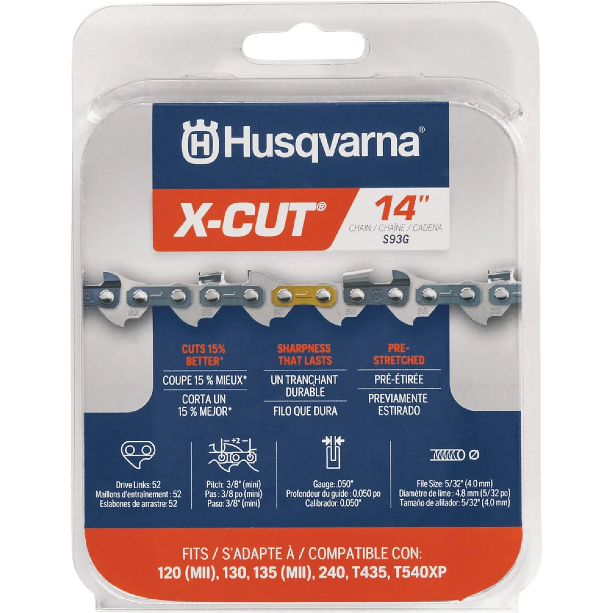 Optimized Husqvarna X-Cut 14 In. 3 8 In. Mini Pitch Chain Semi-Chisel CS Trendy