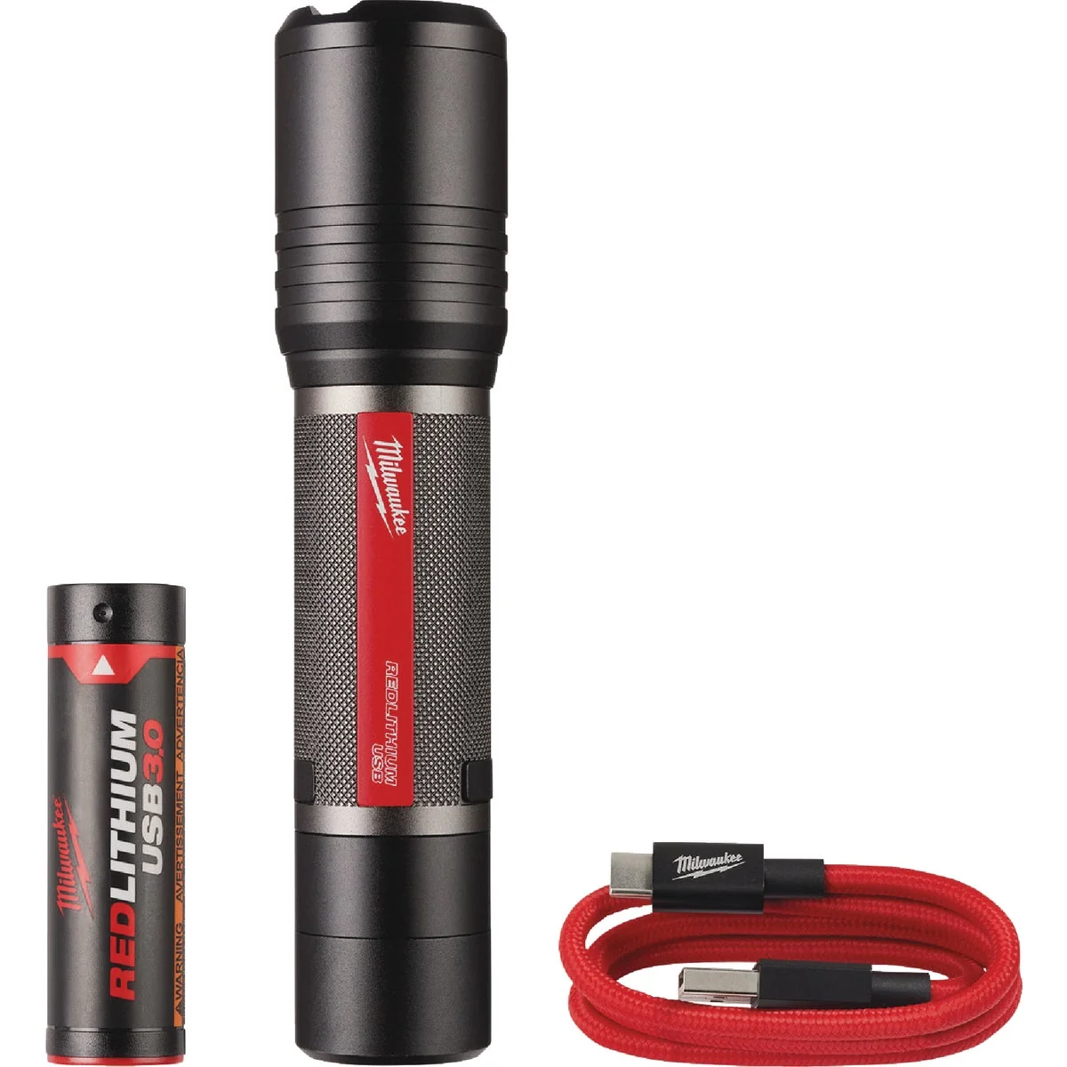 Relaxed Milwaukee REDLITHIUM 2000 Lm. LED USB Slide Focus Flashlight Easy-to-Use