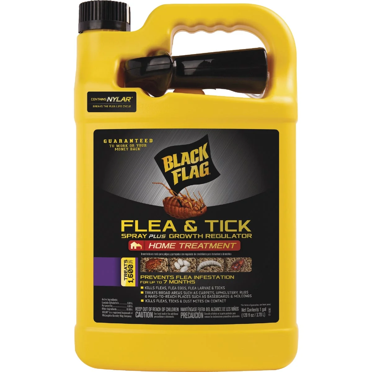 Flexible Black Flag 1 Gal. Ready To Use Flea Tick Spray Plus Growth Regulator Home Treatment Consistent