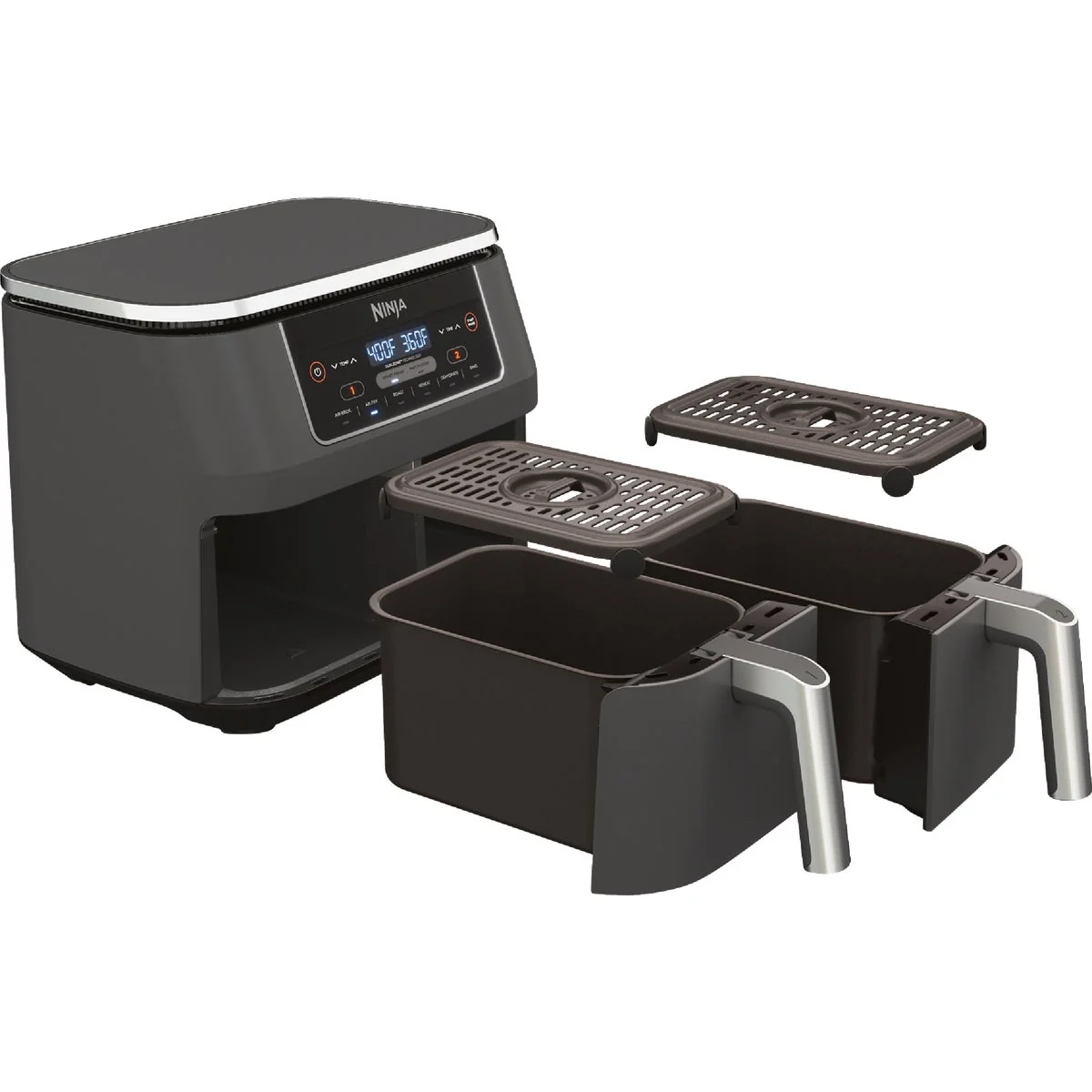 User-Friendly Ninja Foodi 6-In-1 8 Qt. 2-Basket Air Fryer with DualZone Technology Verified