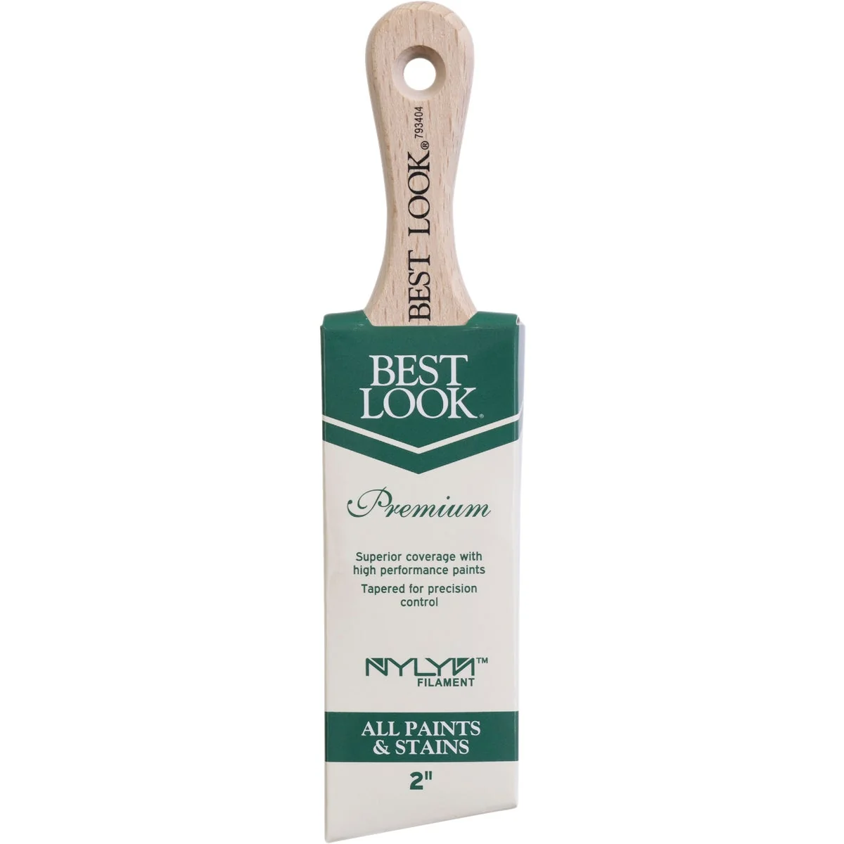 Solid Look 2 In. Premium A S Nylyn Brush With Short Beech Wood Handle Safe
