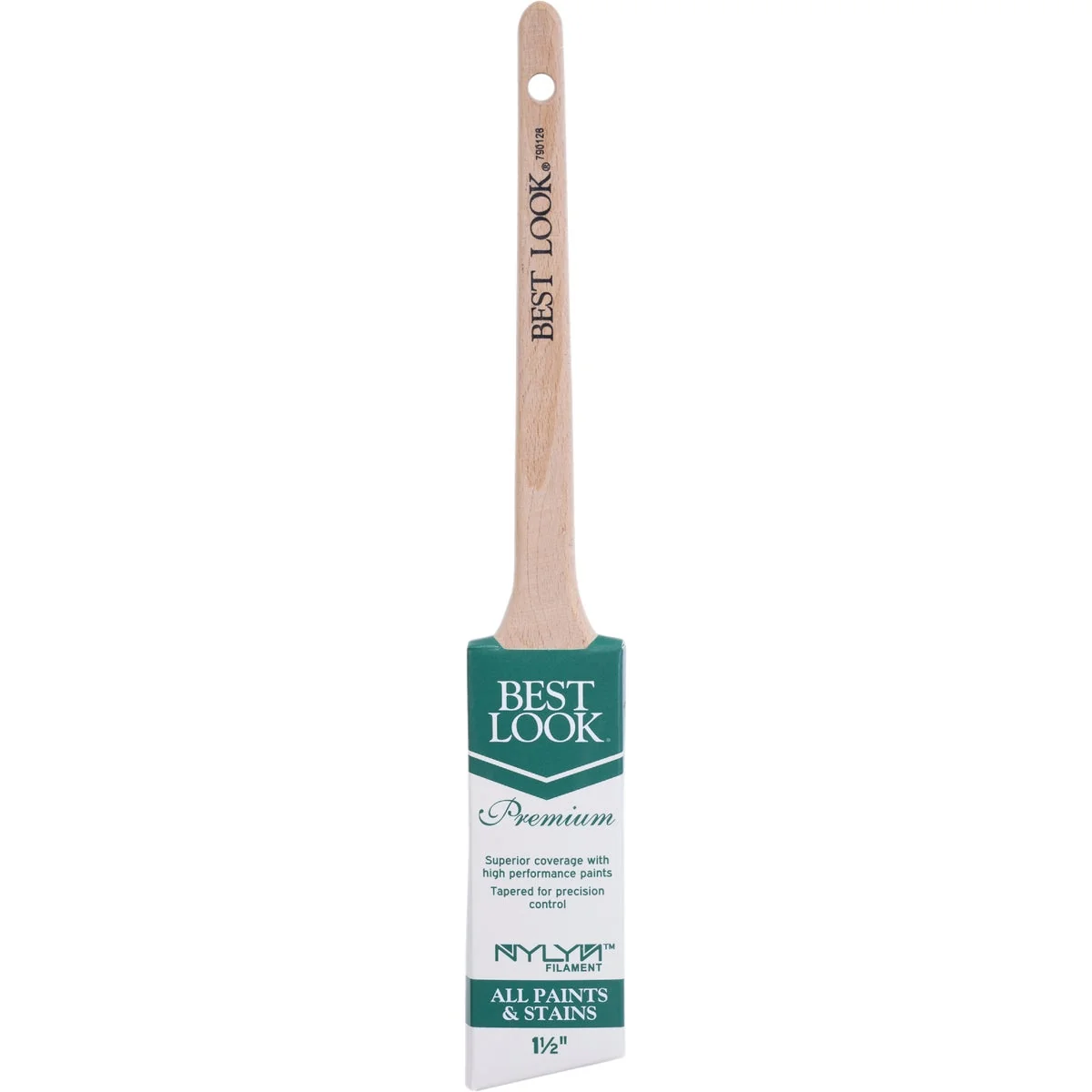 Breathable Look 1.5 In. Premium A S Nylyn Brush With Rattail Beech Wood Handle Trendy