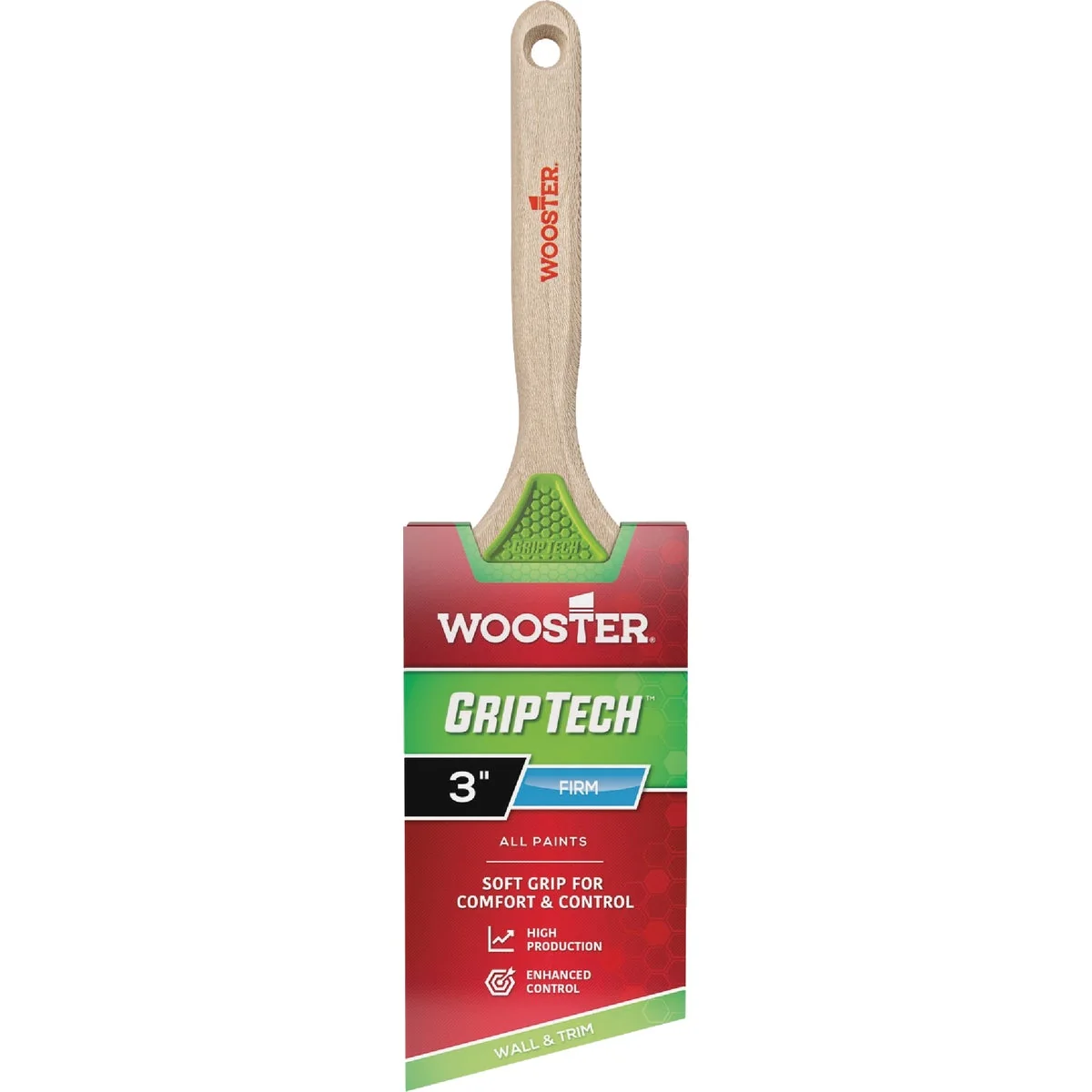 Natural Wooster GripTech 3 In. Angle Sash Paintbrush Advanced