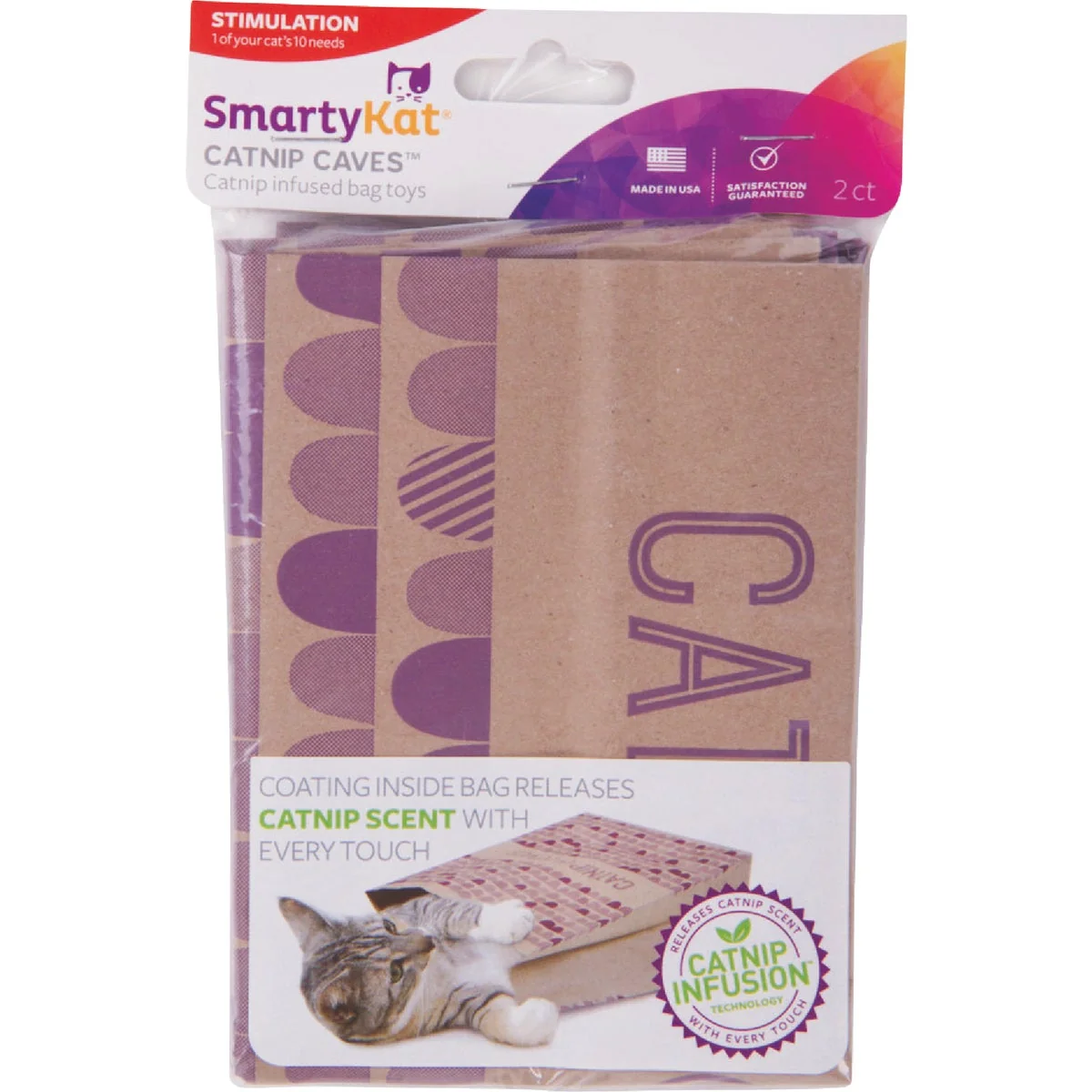 Healthy SmartyKat Catnip Caves Cat Toy 2-Pack Original